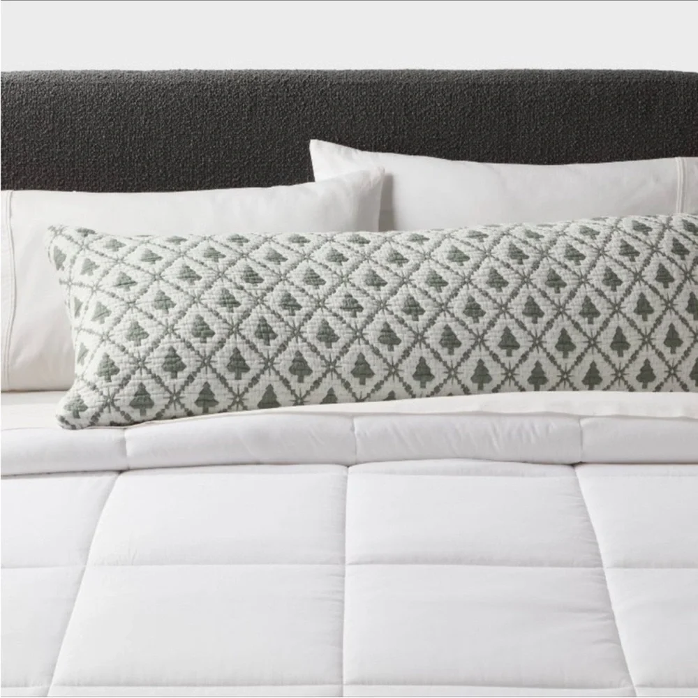 Body Pillow Cover Reversible Matelassé Green Tree from Threshold™